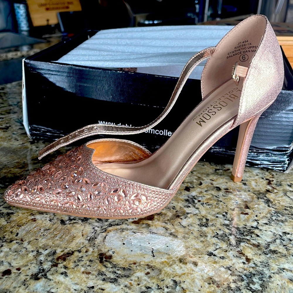 Rose Gold Rhinestone Shoes